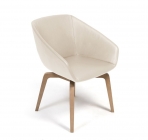 Кресло для посетителя Profoffice ALMA WOOD L3 oak Ivory 22042