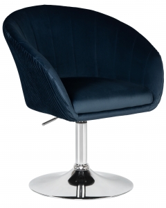 Кресло дизайнерское DOBRIN EDISON синий велюр 1922-20