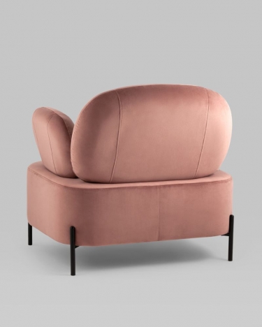 Кресло Stool Group Кэнди с подлокотниками велюр Пыльно-розовый