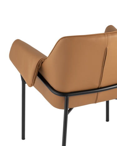 Кресло Stool group Бесс,  экокожа коричневая