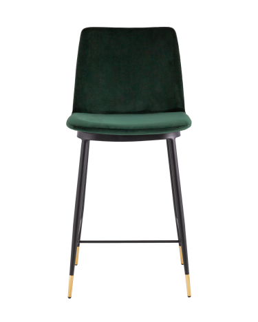 Стул полубарный Stool group Мелисса, велюр зеленый