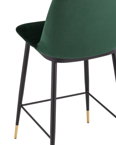 Стул полубарный Stool group Мелисса, велюр зеленый