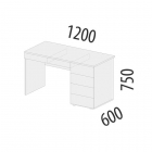 Стол письменный лев/прав Витра Николь 901.24