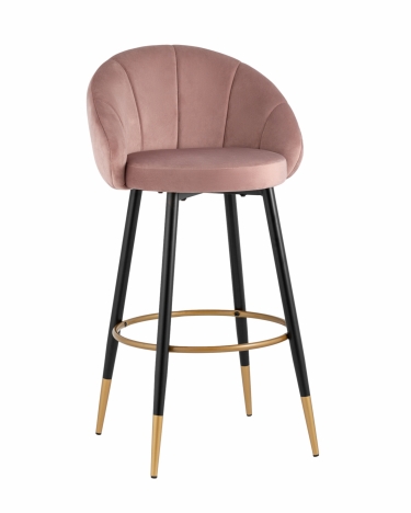 Стул Stool Group Наоми барный велюр Розовый