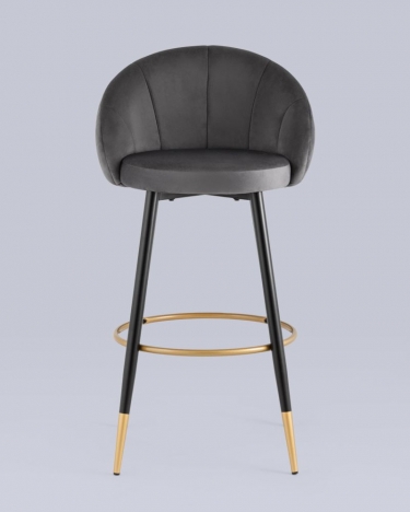 Стул Stool Group Наоми барный велюр Серый