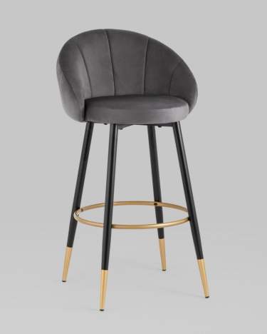 Стул Stool Group Наоми барный велюр Серый