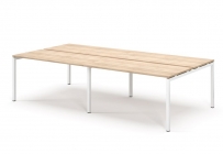 Бенч на 4 рабочих места Profoffice TOUR L bench 240x143 DL Дуб Калифорния Белый