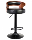 Стул барный Dobrin Fred Black* коричневое дерево, чёрный