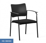 Кресло на черных опорах, с подлокотниками Profoffice PINKO plastic 4legs black SLW 50 Arms Черное