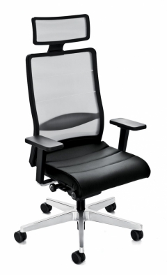 Кресло на черных опорах, с подлокотниками PINKO plastic 4legs black Jade9502 Arms Серый Черный