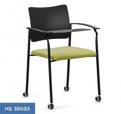 Кресло на колесах, со столиком PINKO plastic cast black SLW 58 Arms+WT Зеленый Черный