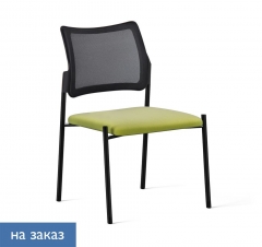 Кресло на черных опорах, без подлокотников Pinko Mesh 4legs black SLW 58 noArms Зеленый Черный