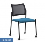 Кресло на колесах, без подлокотников Profoffice Pinko Mesh cast black SLW 58 noArms Голубой Черный