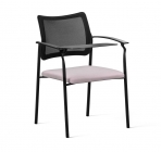 Кресло на черных опорах, со столом Profoffice Pinko Mesh 4legs black Jade 9502 Arms+WT Серый Черный