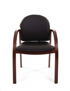 Кресло для посетителя CHAIRMAN 659 терра черный матовый/темный орех