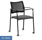 Кресло на колесах, со столом Profoffice Pinko Mesh cast black Montana 804 Arms+WT Серый Черный