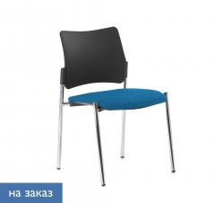 Кресло на опорах, без подлокотников Pinko plastic 4legs SLW 58 noArms Голубой Черный Хром