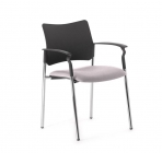 Кресло на опорах, с подлокотниками Profoffice Pinko plastic 4legs Jade9502 Arms Серый Черный Хром