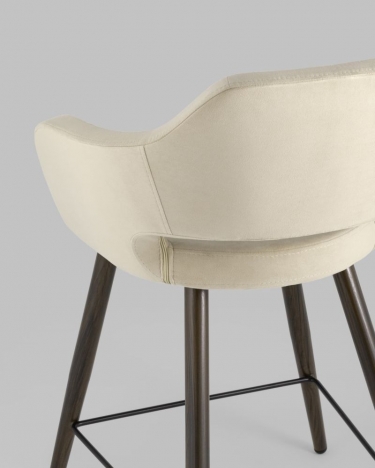 Стул полубарный Stool Group Саймон ПБ велюр Бежевый
