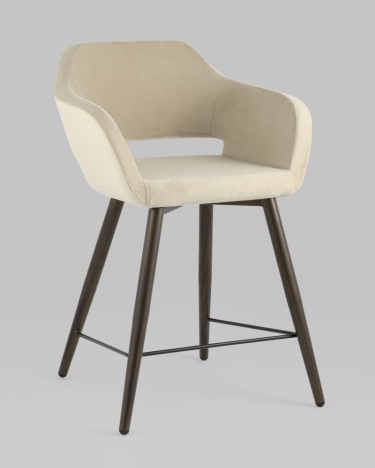 Стул полубарный Stool Group Саймон ПБ велюр Бежевый