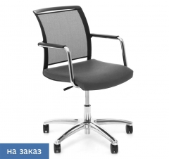 Кресло офисное Profoffice Magna G black mesh ME35 Jade9502 Серое Хром