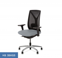 Кресло DION Mesh Bl 870 1D black Jade9502 Серый Черный