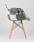 Кресло Stool Group Eames в стиле пэчворк Черно-белое