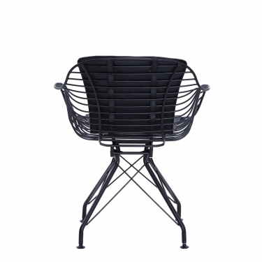 Кресло Stool Group Thomas Черное с черной подушкой