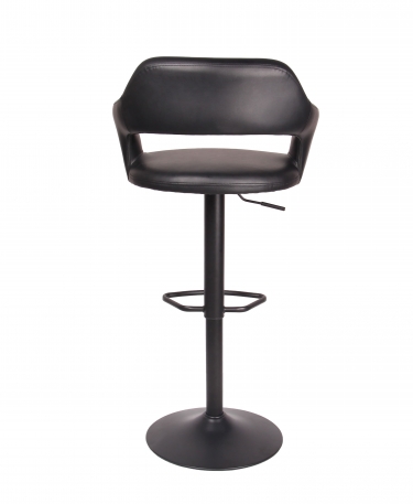 Стул барный регулируемый Stool Group Рич экокожа Черный