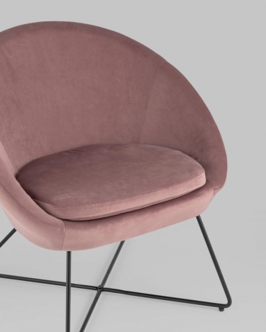 Кресло Stool Group Колумбия велюр Пыльно-розовое