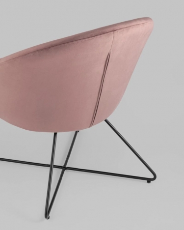 Кресло Stool Group Колумбия велюр Пыльно-розовое