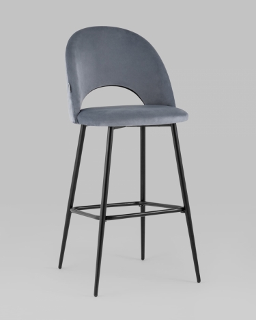 Стул барный Stool Group Меган Б велюр Серый