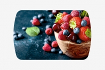 Стол Можгинский лесокомбинат Бостон-2 ф/п Ягоды, 1100700 мм, белый/хром брифинг