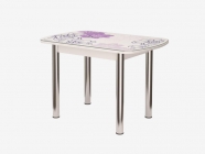 Стол овальный Можгинский лесокомбинат Бостон Виолет, 900600 мм, фотопечать/хром брифинг