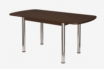 Стол Можгинский лесокомбинат Бостон-3 раздвижной, Шоколад, фотопечать/хром брифинг