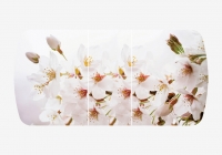 Стол раздвижной Можгинский лесокомбинат Бостон-3 ф/п Сакура, 1100700 мм, белый/хром триумф