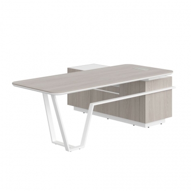 Стол руководителя левый Skyland Line СФ-571202.1 Дуб серый Белый