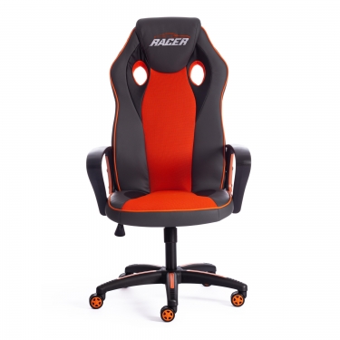 Кресло Tetchair RACER кож/зам/ткань, металлик/оранжевый, 36/07