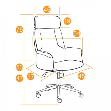 Кресло Tetchair CHARM ткань, серый/серый, F68/C27
