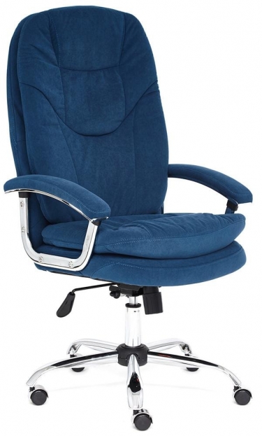Кресло Tetchair SOFTY LUX флок , синий, 32