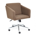 Кресло Tetchair MILAN хром ткань ORLEANS, коричневый, D-6