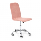 Кресло Tetchair RIO флок/кож/зам , розовый/белый, 137/36-01