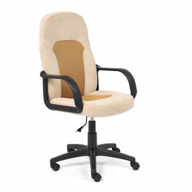 Кресло Tetchair PARMA флок/ткань, бежевый/бронза, 7/TW-21