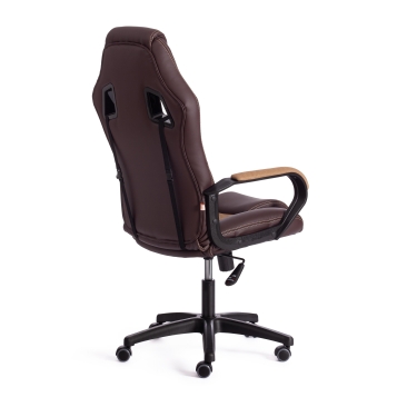 Кресло Tetchair DRIVER 22 кож/зам/ткань, коричневый/бронза, 36-36/TW-21