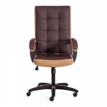 Кресло Tetchair TRENDY 22 кож/зам/ткань, коричневый/бронзовый, 36-36/21