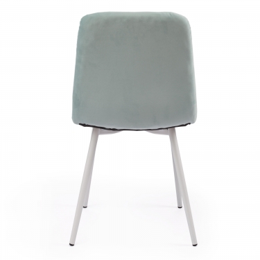 Стул Tetchair CHILLY MAX Велюр/металл , 45 х 54 х 90 см , бирюзовый 20/белый