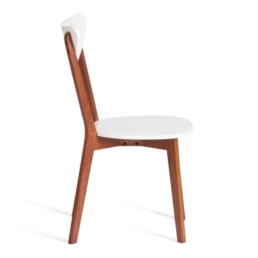 Стул Tetchair жесткое сиденье Maxi (Макси) Белый + Коричневый (Бук)
