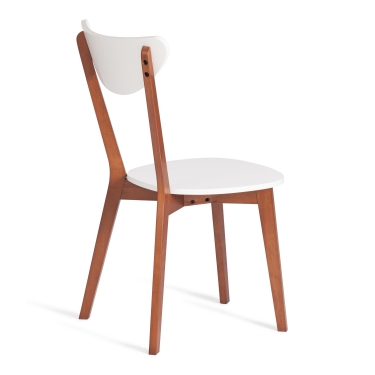 Стул Tetchair жесткое сиденье Maxi (Макси) Белый + Коричневый (Бук)