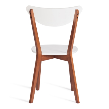 Стул Tetchair жесткое сиденье Maxi (Макси) Белый + Коричневый (Бук)