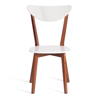Стул Tetchair жесткое сиденье Maxi (Макси) Белый + Коричневый (Бук)